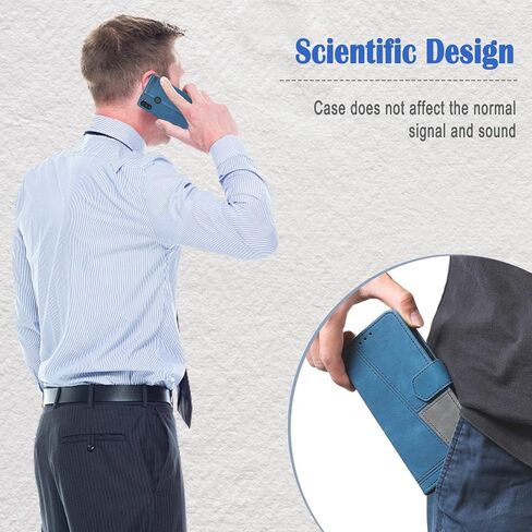 Case for Galaxy A11, Wallet Case for Samsung Galaxy A11, PU Leather Magnetic Cover with TPU Shockproof Interior Bumper, Blue in Saudi Arabia