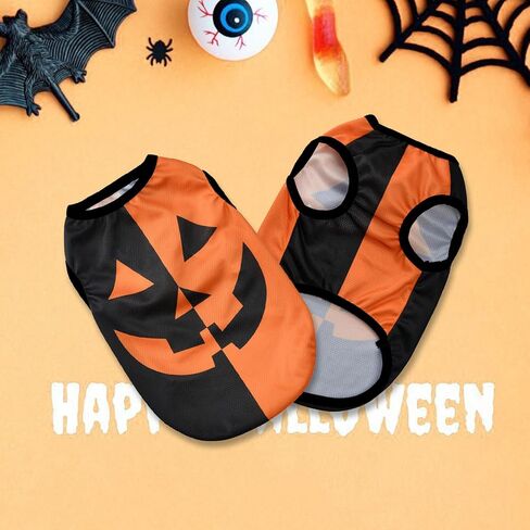 Chihuahua Clothes Halloween Dog Shirt Cat Clothes Soft Light Weight Vest for Halloween Holiday Party Purple01 Small in Kuwait