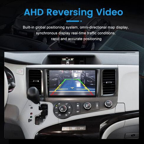 Android 12 Car Stereo Double Din لسيارة Toyota Sienna 2011 2012 2013 2014، Biorunn 9 بوصة راديو سيارة مدمج لاسلكي للسيارة، تشغيل سلكي Android Auto GPS Navigation IPS Touch Screen FM AM RDS، 4GB RAM 64GB ROM in Kuwait