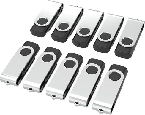 20Pack 2GB USB 2.0 Flash Drive with Keychains,Swivel USB Thumb Drives Memory Stick USB Drive for PC Laptop Computer (Black) in Saudi Arabia