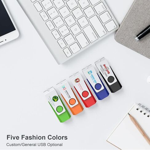 20 حزمة محرك أقراص فلاش USB 2.0 بسعة 2 جيجابايت مع سلاسل مفاتيح، محركات أقراص USB دوارة للإبهام، محرك أقراص USB للكمبيوتر المحمول (أسود) in Kuwait