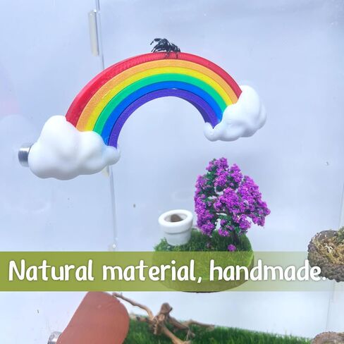 Jumping Spider Hidden Rainbow Bridge, Magnetic Jumping Spider Cloud Rainbow Platform, 3D Printed Spider Climbing Fence Accessories, Suitable for All Kinds of Small Insect Habitats (Small) in Saudi Arabia
