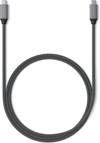كابل Satechi USB C إلى USB C 4.0 Pro، توصيل طاقة 140 وات، دقة 8K @ 60 هرتز، 4K @ 120 هرتز شاشة فردية أو 4K @ 60 هرتز، نقل بيانات 40 جيجابت في الثانية، متوافق مع أجهزة 2.0 USB C (10 بوصة/25 سم) in Saudi Arabia