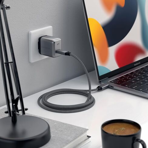 كابل Satechi USB C إلى USB C 4.0 Pro، توصيل طاقة 140 وات، دقة 8K @ 60 هرتز، 4K @ 120 هرتز شاشة فردية أو 4K @ 60 هرتز، نقل بيانات 40 جيجابت في الثانية، متوافق مع أجهزة 2.0 USB C (10 بوصة/25 سم) in Saudi Arabia