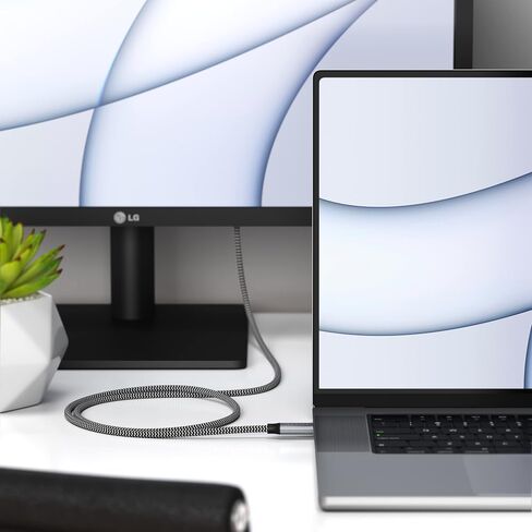 كابل Satechi USB C إلى USB C 4.0 Pro، توصيل طاقة 140 وات، دقة 8K @ 60 هرتز، 4K @ 120 هرتز شاشة فردية أو 4K @ 60 هرتز، نقل بيانات 40 جيجابت في الثانية، متوافق مع أجهزة 2.0 USB C (10 بوصة/25 سم) in Saudi Arabia