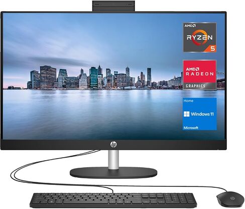 كمبيوتر HP 2024 الأحدث الكل في واحد، شاشة 21.5 بوصة FHD، ذاكرة الوصول العشوائي 8 جيجابايت، 512 جيجابايت SSD، Intel Celeron J4025، كاميرا ويب، WiFi 6، HDMI، Windows 11 Pro، مع ترخيص Microsoft Office مدى الحياة وماوس لاسلكي صامت in Saudi Arabia