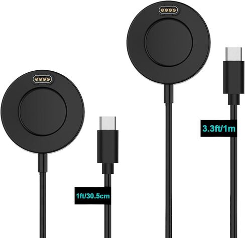 SEVENKA 2-Pack USB-C Charging Cables for Garmin Charger Cable Stand, 1m Long & 30cm Short Watch Charging Dock Station for Garmin Vivoactive 5 4 3, Forerunner 935, 245,Fenix 7 6 5 in Kuwait
