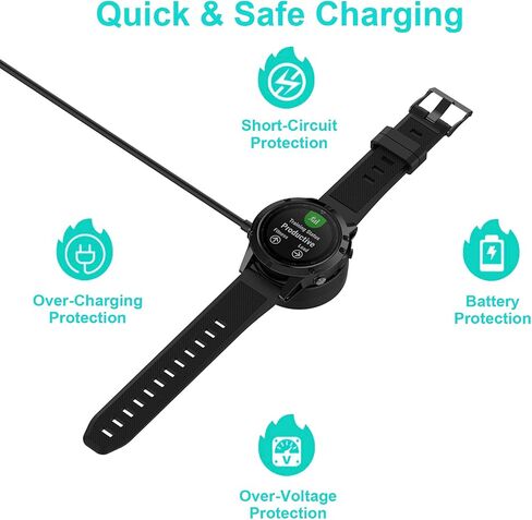SEVENKA 2-Pack USB-C Charging Cables for Garmin Charger Cable Stand, 1m Long & 30cm Short Watch Charging Dock Station for Garmin Vivoactive 5 4 3, Forerunner 935, 245,Fenix 7 6 5 in Kuwait