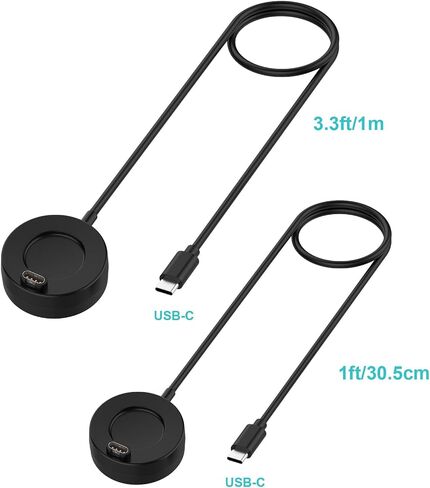 SEVENKA 2-Pack USB-C Charging Cables for Garmin Charger Cable Stand, 1m Long & 30cm Short Watch Charging Dock Station for Garmin Vivoactive 5 4 3, Forerunner 935, 245,Fenix 7 6 5 in Kuwait