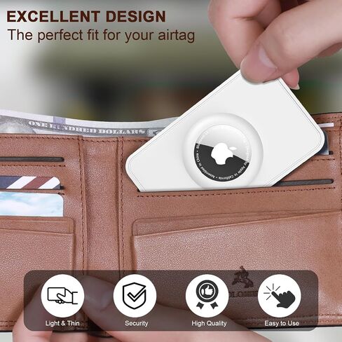 2-Pack Airtag Wallet Holder - Silicone Slim Airtag Card Holder for Apple Airtag - Ultra-Thin Air Tag Cardholder​ for Purses, Handbags, Backpack Wallets & Clutch Bags in Saudi Arabia