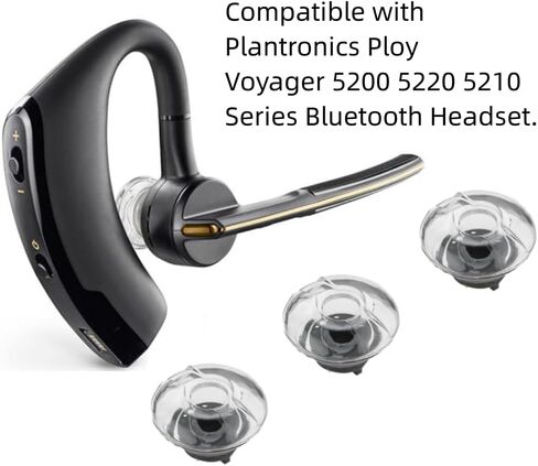 Voyager 5200 Ear Tips Replacement - Comfort Silicon with in-Ear Foam Compatible with Plantronics Ploy Voyager 5200 5220 5210 Series Bluetooth Headset Earphone in Kuwait