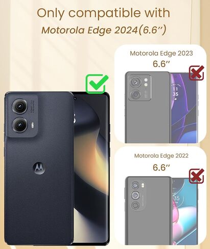 جراب Dretal لهاتف Motorola Moto Edge 5G 2024، حامل حلقي قابل للدوران 360 درجة، مسند مغناطيسي، حافة ذهبية مطلية بغطاء واقٍ ناعم من مادة TPU لهاتف Moto Edge 2024 (أرجواني غامق، 2024) in Kuwait