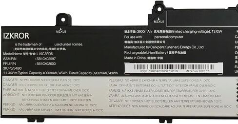 استبدال بطارية L19C3PD5 45Wh لأجهزة الكمبيوتر المحمول Lenovo ThinkPad E14 Gen 2 / E14 Gen 3 / E14 Gen 4 / E15 Gen 2 / E15 Gen 3 / E15 Gen 4 L19D3PD5 L19M3PD5 L19L3PD5 L20C3PD4 L20L3PD4 L20M3PD4 in Saudi Arabia