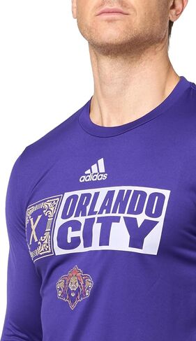 تيشيرت Orlando City Sc للرجال بأكمام طويلة قبل المباراة من أديداس in Saudi Arabia