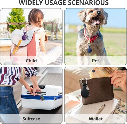Lerobo Flower Engraved 4 Pack for Airtag Holder,Silicone Airtag case Compatible with Apple Air Tag Case with Keychain, Shockproof & Dustproof Airtag Holders for Pet Tracking, Bags, Kids, Keys, Luggage in Saudi Arabia