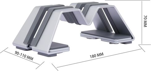 Adjustable Dual Vertical Laptop Stand - Supports 2 Devices Holder, Fit for All Laptops(10-30mm Thickness) - Fashion Design, Adjustable Width, Anti-Slip & Scratch-Resistant, Patented Design in Kuwait