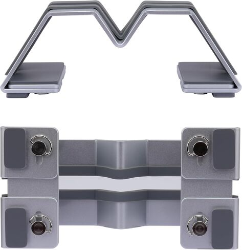 Adjustable Dual Vertical Laptop Stand - Supports 2 Devices Holder, Fit for All Laptops(10-30mm Thickness) - Fashion Design, Adjustable Width, Anti-Slip & Scratch-Resistant, Patented Design in Kuwait