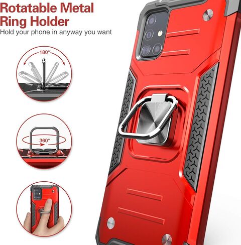 for Galaxy A71 5G Case with Screen Protector,for Galaxy A71 5G Phone Case,Shockproof Drop Test Case with Car Mount Kickstand Lightweight Protective Cover for Galaxy A71 5G,Rose Gold in Saudi Arabia