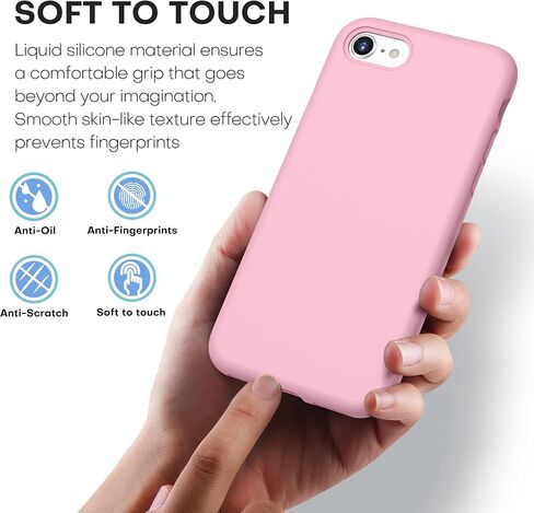 CellEver Heavy-Duty Silicone Case for iPhone SE 2022 (3rd Gen)/iPhone SE 2020 (2nd Gen)/iPhone 8/7 - Military Drop Protection, Elevated Screen & Camera Protection, Scratch-Free Interior, Bright Red in Saudi Arabia