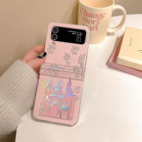 for Samsung Galaxy Z Flip 3 Cute Case Clear Cool Cartoon Bowknot Desgin Stylish Girls Women Bumper Shockproof Anti-Slip Protector Fashion Case (Bowknot, Galaxy Z Flip 3) in Saudi Arabia