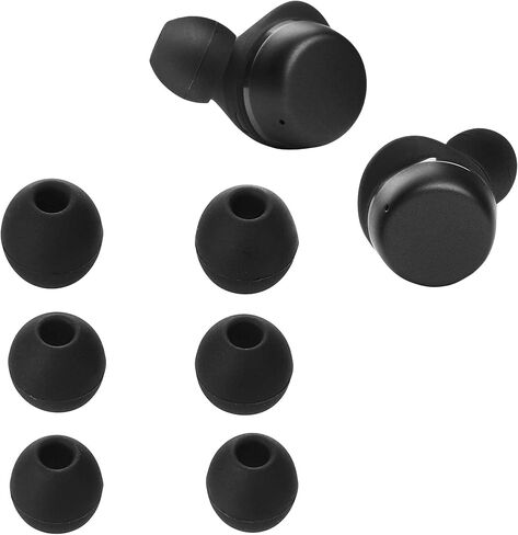 kwmobile 6X Replacement Ear Tips Compatible with JBL Tour PRO+ - Silicone Tips for Earphones - Black in Saudi Arabia