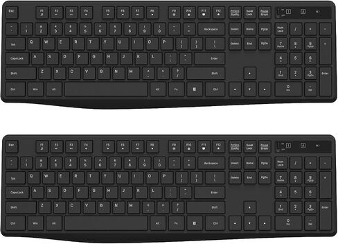 Lovaky MK98 Wireless Keyboard, 2.4G Ergonomic Wireless Computer Keyboard, Enlarged Indicator Light, Full Size PC Keyboard with Numeric Keypad for Laptop, Desktop, Surface, Chromebook, Notebook, Black in Kuwait