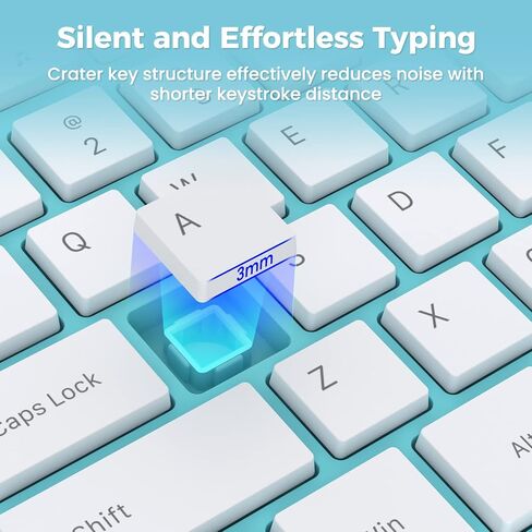 Lovaky MK98 Wireless Keyboard, 2.4G Ergonomic Wireless Computer Keyboard, Enlarged Indicator Light, Full Size PC Keyboard with Numeric Keypad for Laptop, Desktop, Surface, Chromebook, Notebook, Black in Kuwait