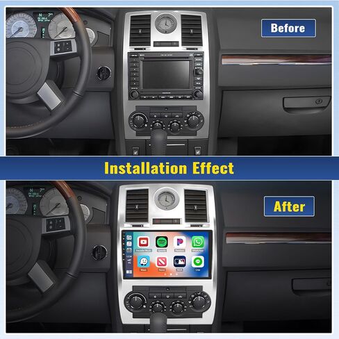 2+64G Android 13 Car Stereo for with Jeep Chrysler 300C 2004-2011 with Carplay Android Auto Mirror Link 9 inch Touch Screen FM RDS HiFi Bluetooth WiFi GPS + Camera & MIC in Saudi Arabia