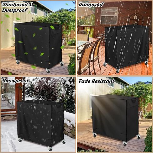 Patio Cooler Cart Cover, Fits for Most 80 Quart Rolling Cooler Cart Cover, Waterproof Patio Ice Chest Protective Covers for Outdoor Bar Cart, 33L X 19W X31H in in Kuwait