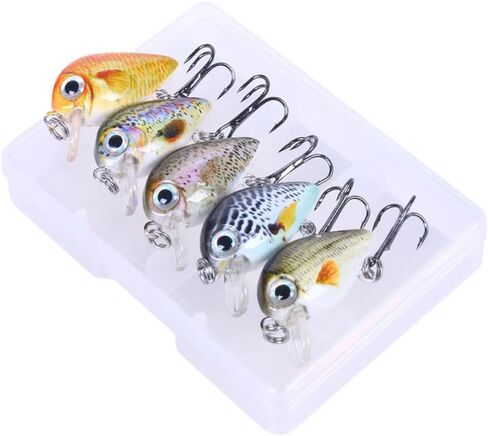 Fishing Lures, ABS Micro Fishing Bait Kit Mini Artificial Saltwater Fishing Bait for Freshwater Saltwater Fishing(Mixed Color) in Saudi Arabia