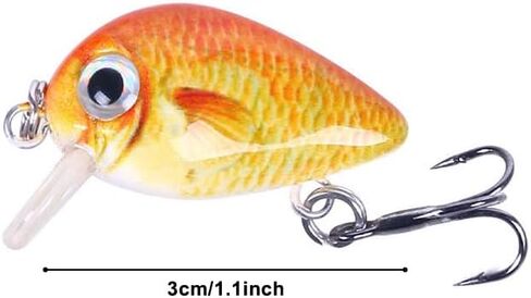Fishing Lures, ABS Micro Fishing Bait Kit Mini Artificial Saltwater Fishing Bait for Freshwater Saltwater Fishing(Mixed Color) in Saudi Arabia