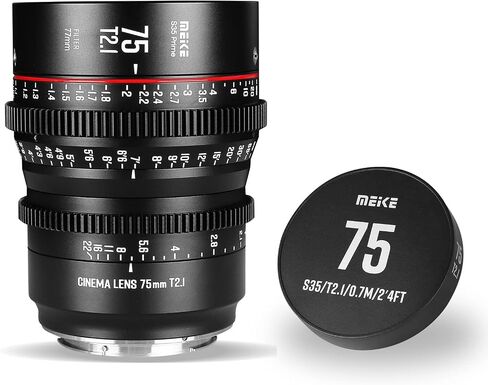 MEKE 12mm T2.5 Super 35 Prime Manual Focus Cinema Lens for EF-Mount Cine Camera Compatible with C200 C300 II, RED Komodo, BMPCC 6K, Z CAM E2-S6 BMPCC6K Pro in Saudi Arabia