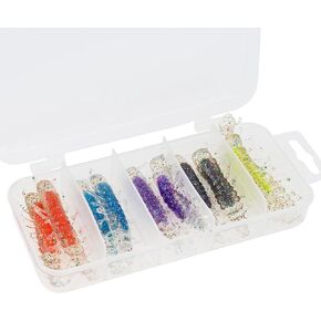 OriGlam 10pcs Hellgrammite Soft Plastic Fishing Lures Worm Lure Earthworm, Artificial Fishing Lure Realistic Fishing Lure Bait for Trout Bass Fishing