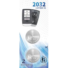Key Fob Replacement Batteries for for Acura (2014-2024) ILX MDX RDX RLX TLX (4 or 5 Button) Smart Remote (Check Fitment Guide)