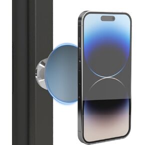 حامل هاتف مغناطيسي لصالة الألعاب الرياضية، حامل هاتف مغناطيسي قوي على الوجهين، يتصل بأي سطح معدني، متوافق مع جميع موديلات الهواتف، مثالي لتسجيل الفيديو - فضي in Kuwait