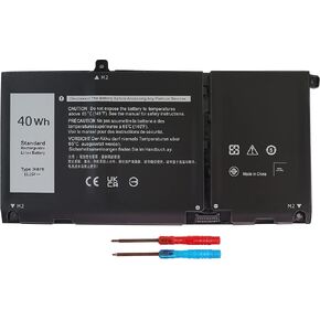 JK6Y6 40WH Replacement Dell Battery for Dell Inspiron 5301 5401 5501 5300 5402 5406 5408 5508 5409 5509 5400 7405 7300 7306 7500 7506 2-in-1 Silver Latitude 3410 3510 Vostro 5301 5401 5501 Laptop.