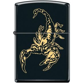 Zippo Lighter- Scorpion Design Black Matte Windproof Lighter #Z5297