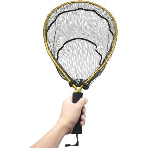 Fly Fishing Net Aluminum Alloy & Soft Rubber Mesh Kayak Fishing Net Trout Net Landing Net Catch and Release Net