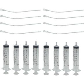 8Pcs Pet Bird Parrot Milk Feeding Syringe Set, Bird Hand Feeding Syringe with Soft Feeding Tubes for Feeding Pets(1ml+3ml+5ml+10ml+20ml)