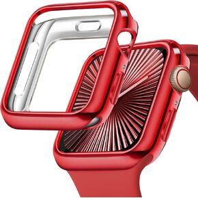 JR.DM Soft Flexible TPU Case for Apple Watch Series 9/8/7/6/5/4/3/2/1/SE/Ultra Touchable Screen Lightweight Protector Guard Shockproof Cover Compatible with iWatch 40mm 41mm 38mm 44mm 45mm 42mm 49mm