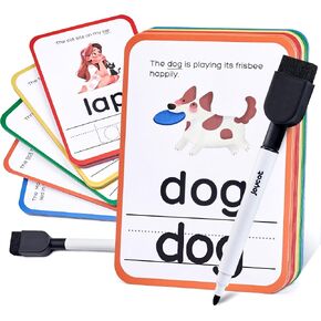 Sight Words Kids Writing Flash Cards, 220 Dolch & Fry High Frequency Sight Words Game Educational Montessori Toy for Preschool Kindergarten 3 4 5 Years Old Toddlers 1st 2nd 3rd Grade