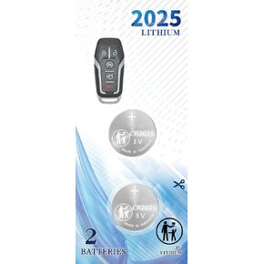 Key Fob Replacement Batteries for Ford/Lincoln Edge Explorer F-150 250 350 450 550 Fusion Mustang MKC MKX MKZ Smart Remote 2 Pack (Check Fitment Guide)