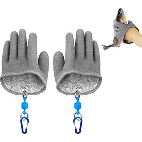 Fishing Glove for Men with Magnet Release, Puncture Resistant Fish Glove for Handling, Catching, Cleaning