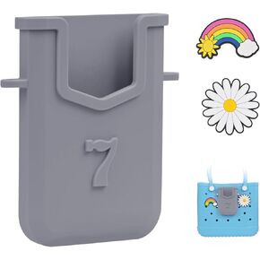 Silicone Phone Holder Suitable for Bogg Bag, Silicone Charm Insert Accessories and Attachment for Bogg Beach Bags, Phone Holder Attachment for Silicone Beach Bag, Size Fits for Insert for Most Phone