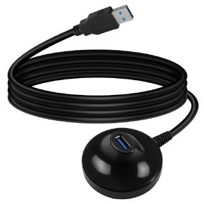 4.9FT USB 3.0 Extension Cable with Pedestal,5Gbps USB 3.0 Type-A Male to Female Extension Stand for USB WiFi Adapter,USB Flash Drive,Card Reader,Keyboard,Mouse Etc