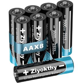 Lithium AAA Batteries, 1.5V 1300mWh Rechargeable Li-ion Battery Pre-Charged Triple A Battery 2.5A High Power, 1.5H Fast Charging 1200 Cycles Long-Lasting for Flashlight Headlamp Toys