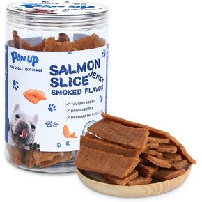 Salmon Dog Treats, Healthy Salmon Bites for Dog, Dog Jerky Training Treats with Taurine, Rich in Omega-3, 12oz (Smoked Flavor)