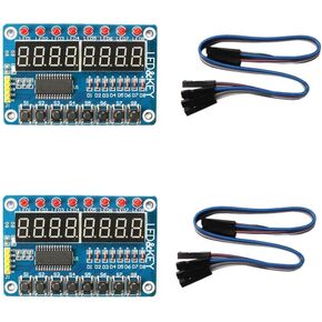 Ximimark 2PCS 8-Bit LED Digital Tube 8 Keys TM1638 Display Module for AVR Arduino ARM