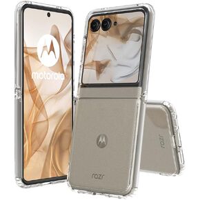 Sucnakp for Motorola Razr-2024 Case: Premium Clear Back Panel + TPU Bumper Cover for Moto Razr 2024（YKL Clear）