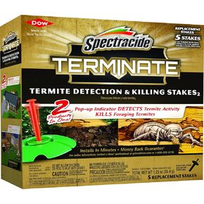 Spectracide Terminate Termite Detection & Killing Stakes, Kills Foraging Termites, Detects Termite Activity, 15 Count